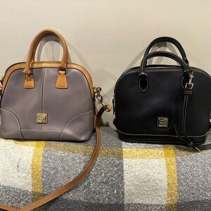 Dooney & Bourke Black and Gray Satchels with Tan Accents. Brand new 2 for 1 deal